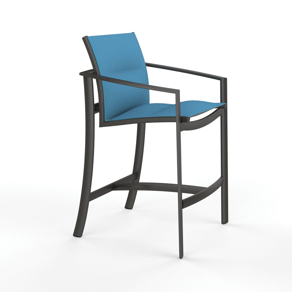 padded sling bar stool facing right