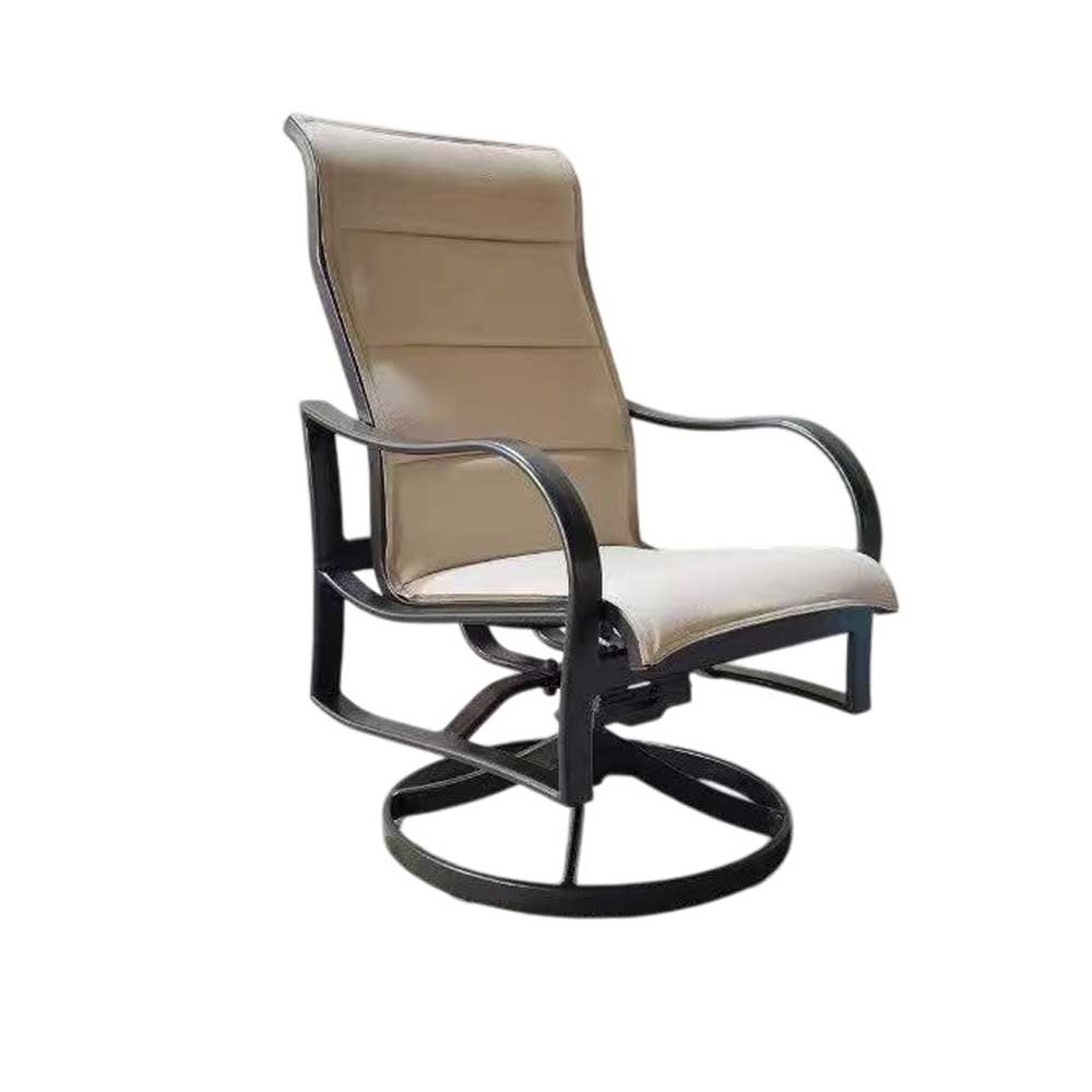 Malaga Padded Sling Swivel dining rocker