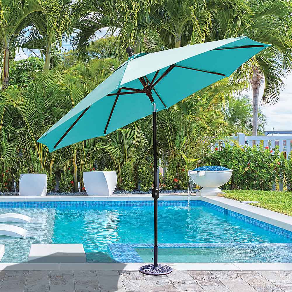 9ft. Aluminum Deluxe Auto Tilt Market Umbrella - Image 2