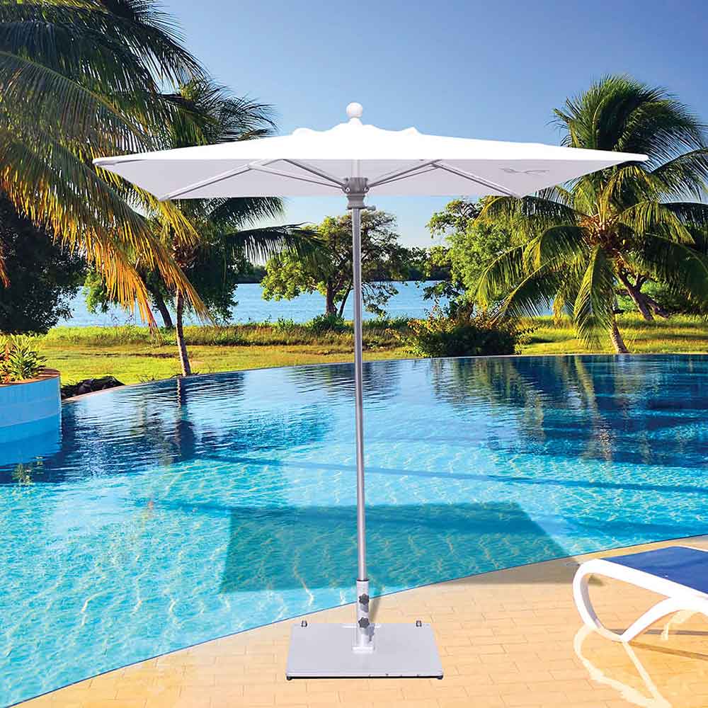 6 ft square patio umbrella Galtech 6 ft. Square Aluminum Commercial Market Umbrella | California Patio