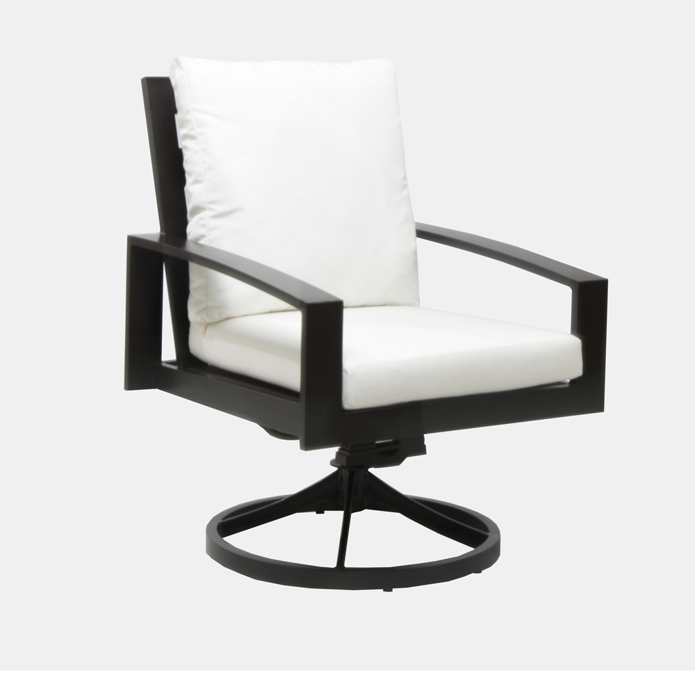 Pearl California Rocker Trellis Swivel Rocker Dining Chair | Patio Seating
