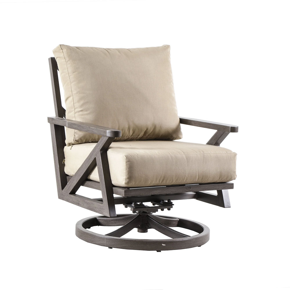 Cabrillo Cushioned Swivel Club Rocker